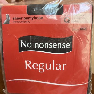 Single No Nonsense Regular Sheer Pantyhose Sz Q Sheer Toe Reinforced Panty